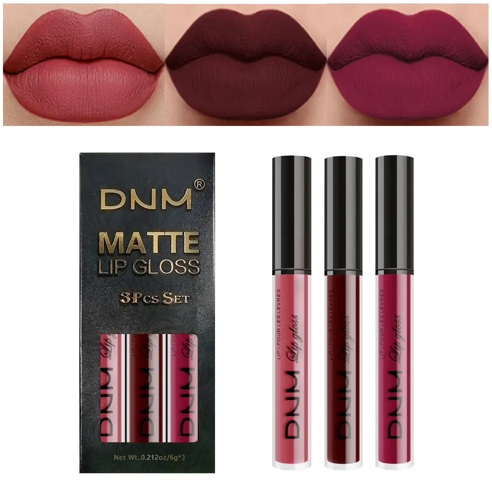 3 Farben/Set Matte Lip Gloss