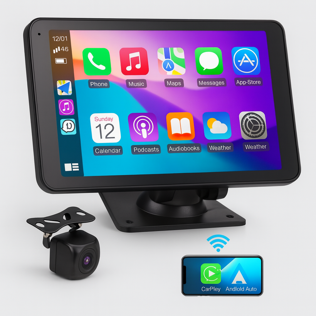 CarPlay Navigationsgerät Tragbar Touchscreen Auto - Novaglow