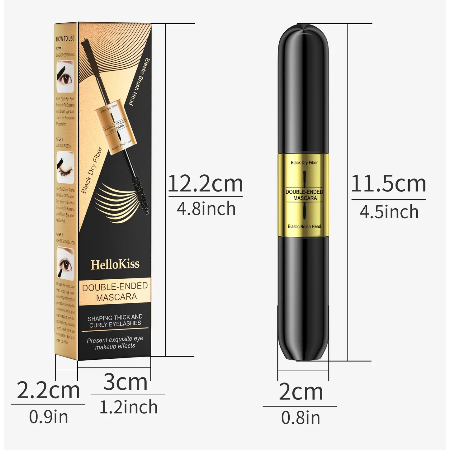 Doppelseitiger 3D-Mascara