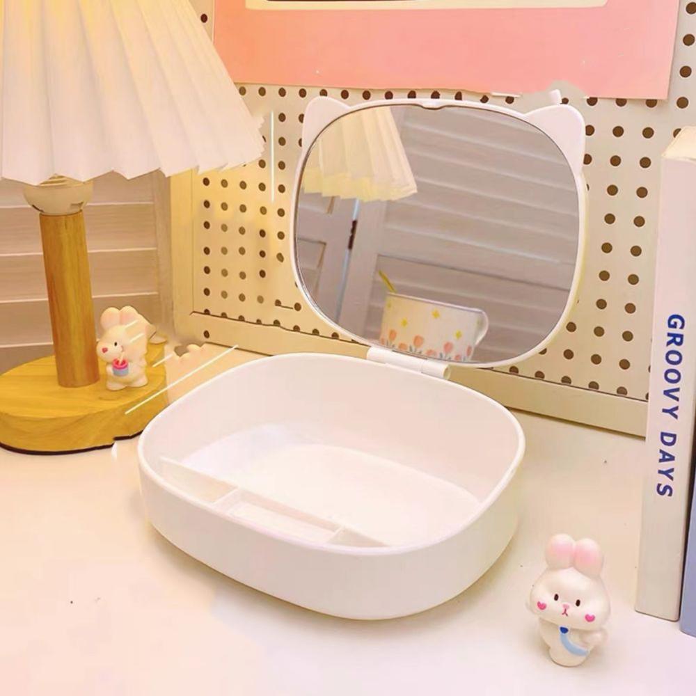 Mini Make-up Spiegel mit Aufbewahrungsbox