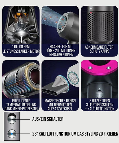 AirPro Multifunctionele Haarstyler en Föhn