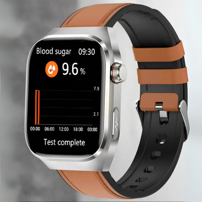 Smartwatch Edelstahl Schwarz EKG Fitness Tracker