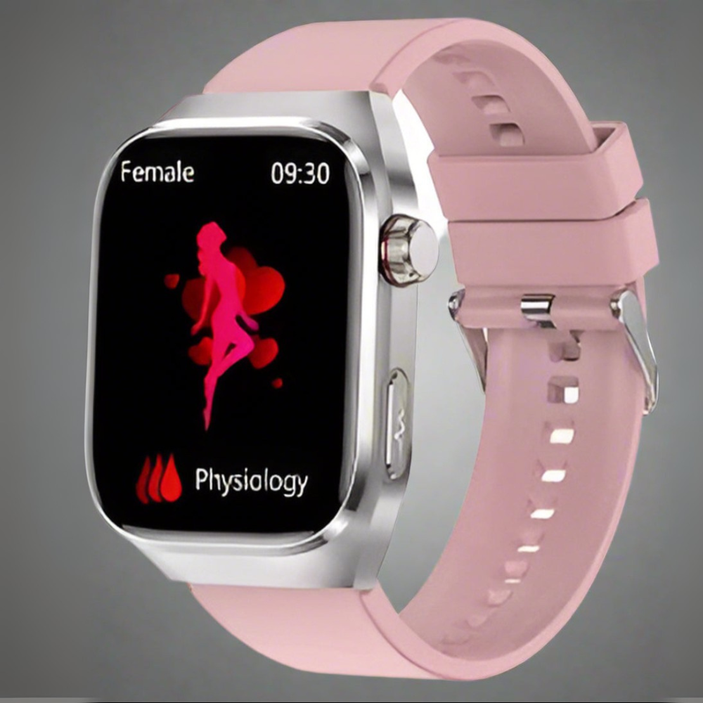 Smartwatch Edelstahl Schwarz EKG Fitness Tracker