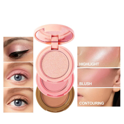3-in-1 Contouring Highlight Blush Palette