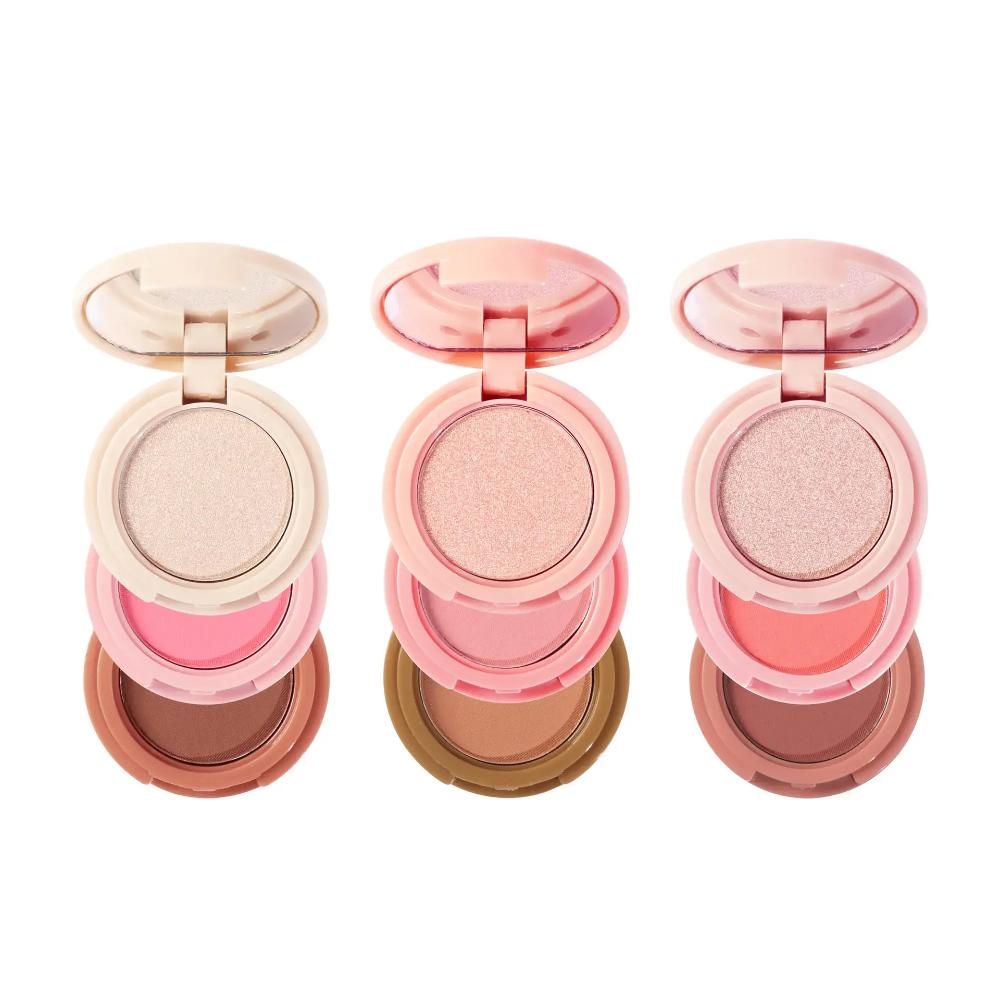 3-in-1 Contouring Highlight Blush Palette