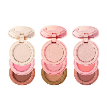 3-in-1 Contouring Highlight Blush Palette