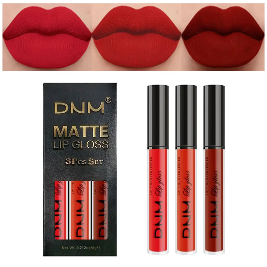 3 Farben/Set Matte Lip Gloss
