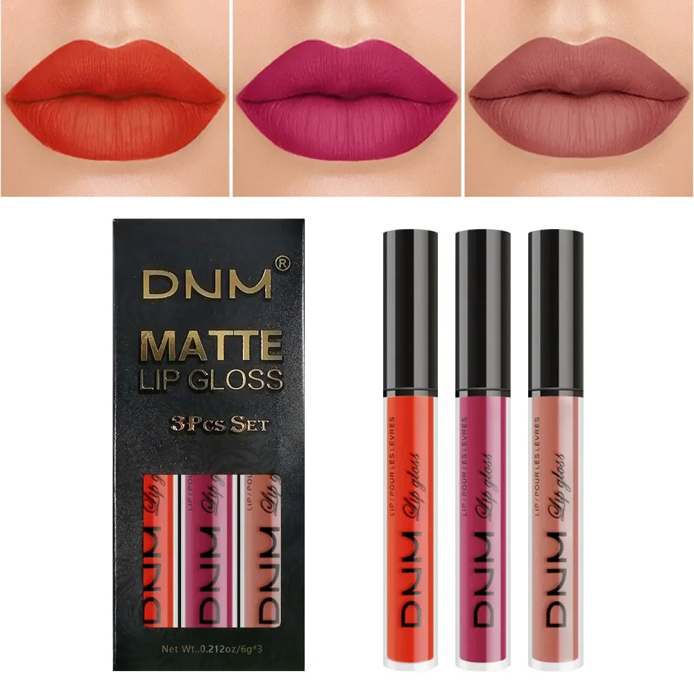 3 Farben/Set Matte Lip Gloss