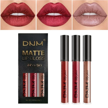 3 Farben/Set Matte Lip Gloss