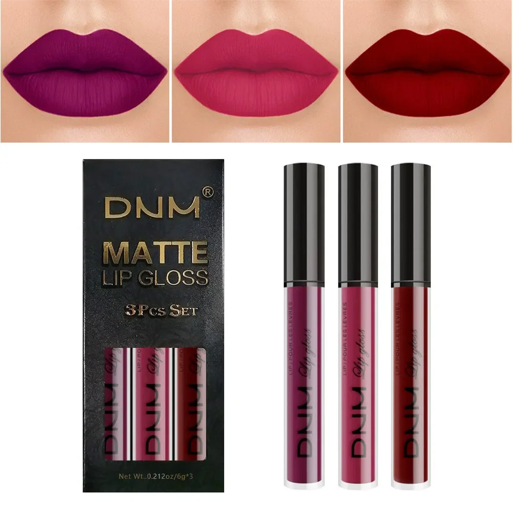 3 Farben/Set Matte Lip Gloss