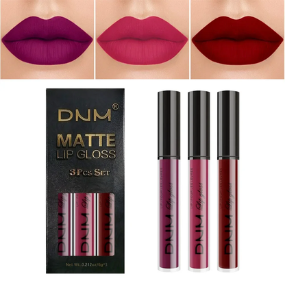 3 Farben/Set Matte Lip Gloss