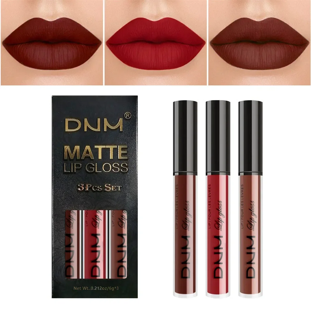 3 Farben/Set Matte Lip Gloss