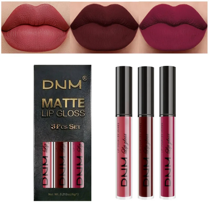 3 Farben/Set Matte Lip Gloss