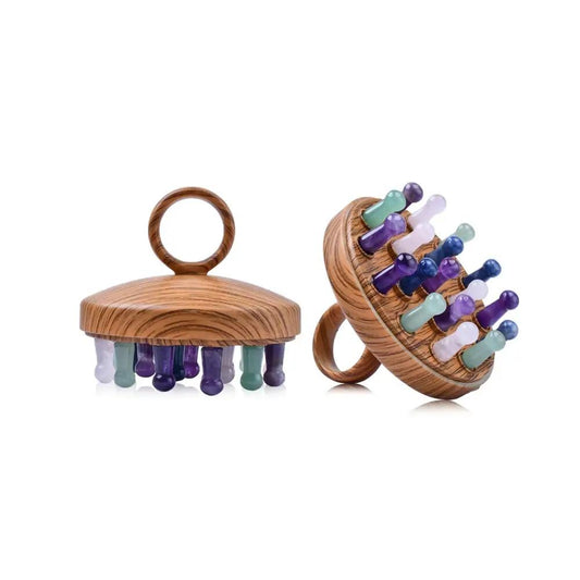 Bunte Jade Meridian Massage Kamm