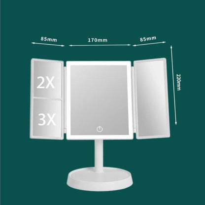 Faltbarer Schminkspiegel mit LED-Licht