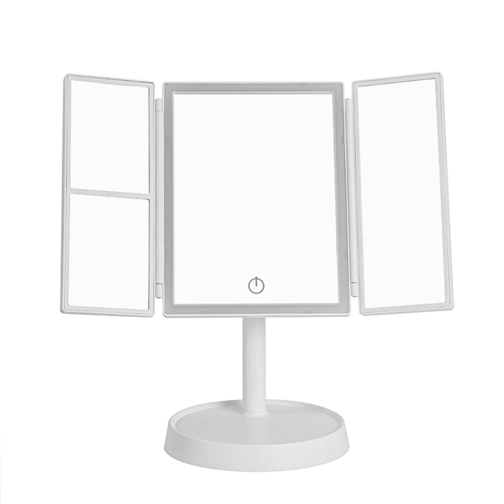 Faltbarer Schminkspiegel mit LED-Licht