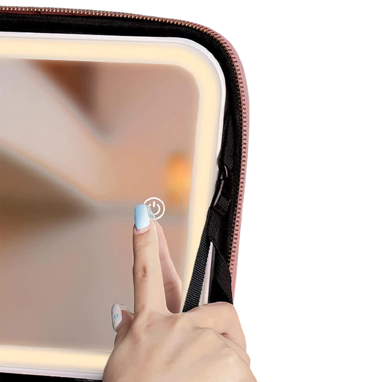 Intelligente LED-Kosmetiktasche mit Spiegellichtern