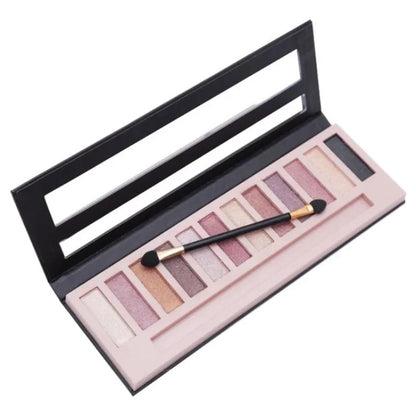 Lidschatten Palette 12 Farben Set mit Make-up Pinsel