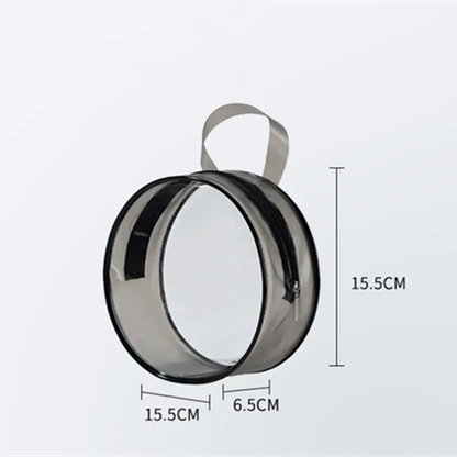 Runde transparente Kosmetiktasche