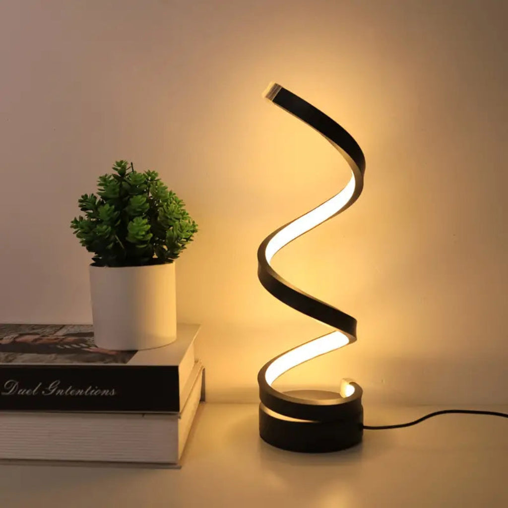 Moderne LED Tischleuchte Spiral Design Dimmbar - Novaglow