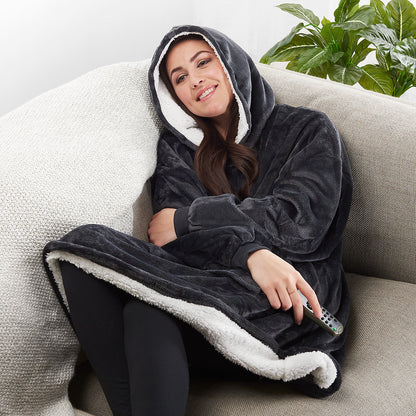 Unisex Fleece Kuscheldecke Warm Weich Tragbar