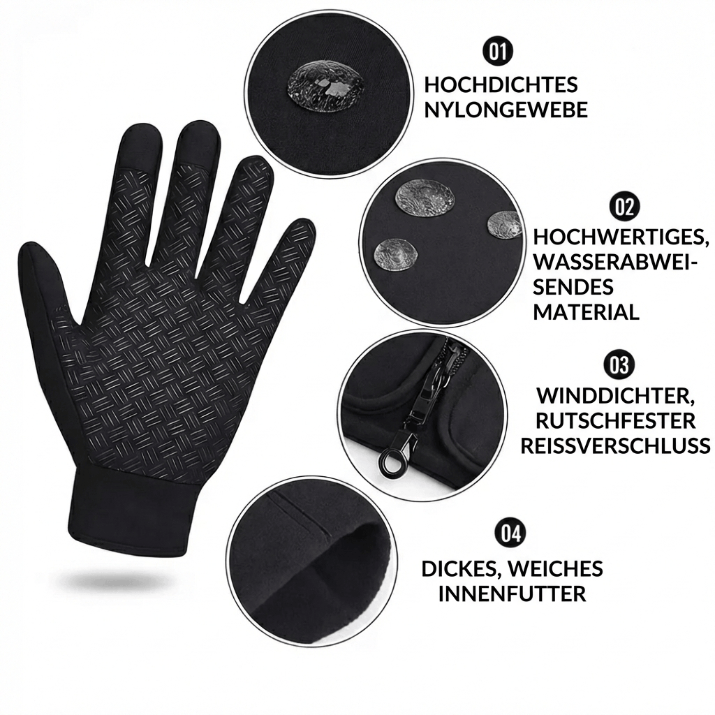 Wasserdichte Handschuhe Winter Warm Touchscreen Kompatibel